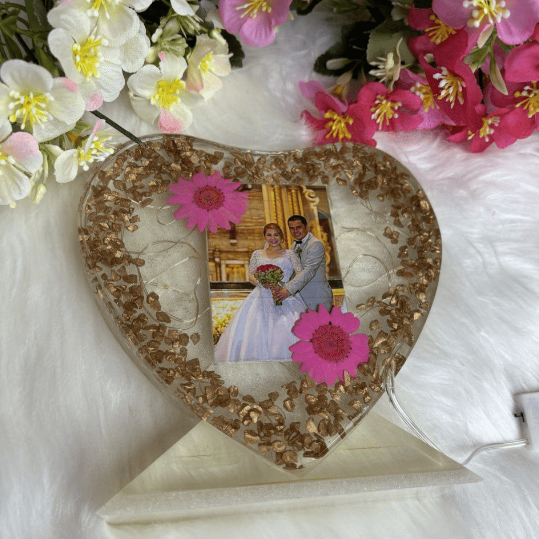 Máster class de lámpara decorada con encapsulado de fotografía